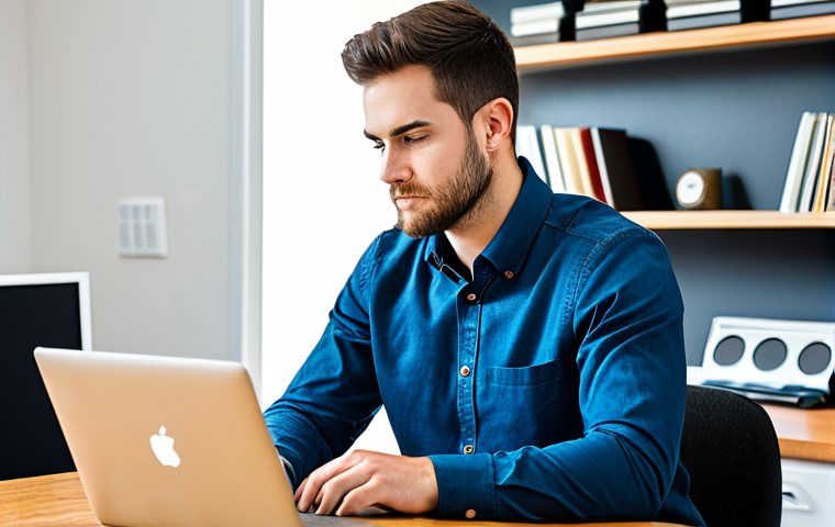 Crafting the Resume**
"A young adult male, dressed in casual but professional attire (collared shirt, dark jeans), sitting at a desk in a well-lit home office, meticulously working on a resume on a laptop. The laptop screen displays a resume template with highlighted sections emphasizing skills and experience. The background includes bookshelves and a corkboard with motivational notes. Focus on the determination and attention to detail. fully clothed, appropriate attire, safe for work, perfect anatomy, natural proportions, professional, family-friendly."
**